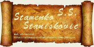 Stamenko Stanišković vizit kartica